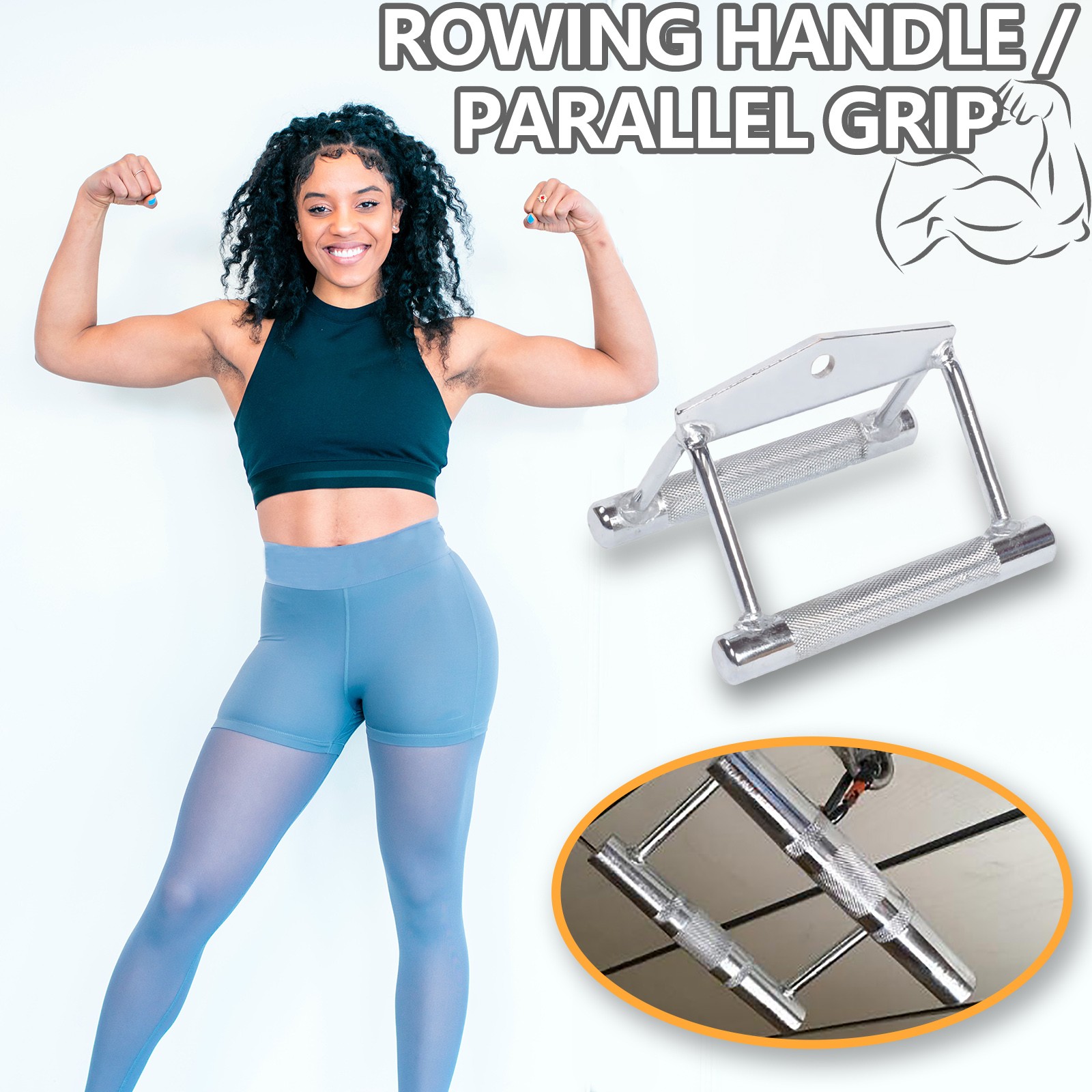 Women'S Exercise Accessories - 패러렐 그립 로잉 핸들 피트니스 장비