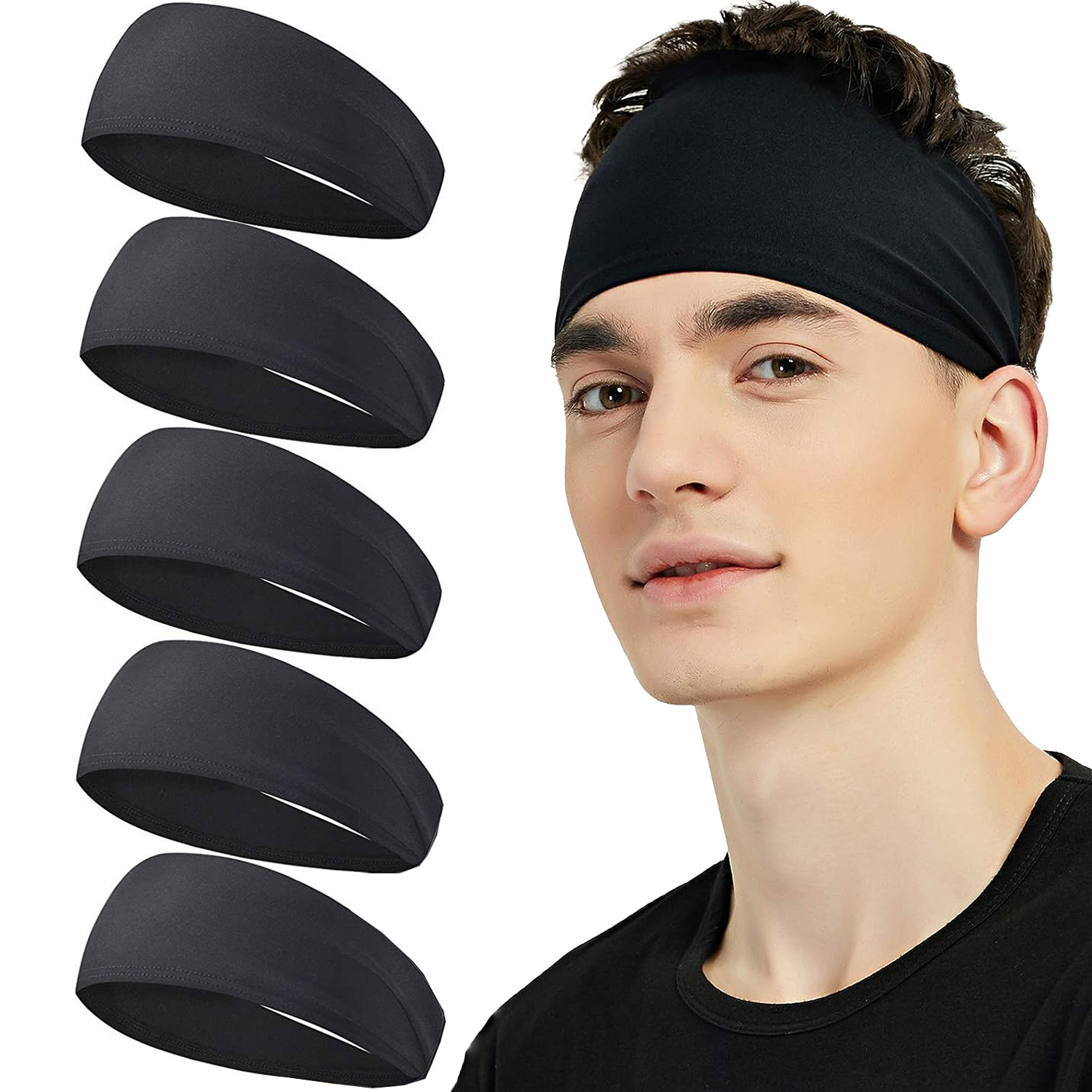 Women'S Yoga Accessories - 남성용 스웨트 밴드 여성용 탄성 스포츠