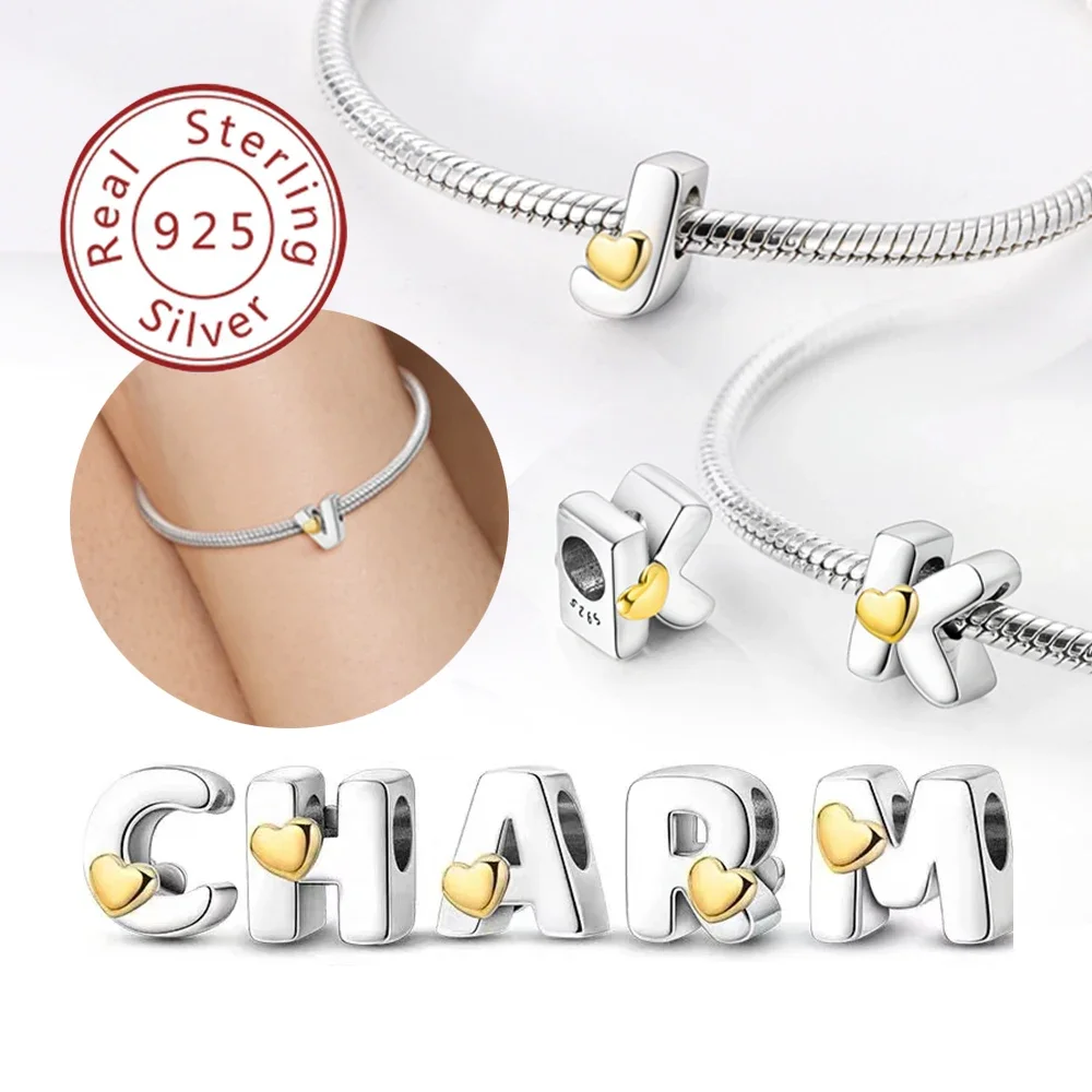 Women Accessories Pandora - 925 스털링 실버 26 A-Z 편지