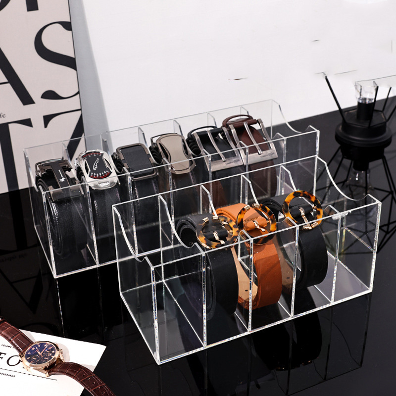 Women Accessories Drawer - 가죽 벨트 보관함, 여러 칸이 있는