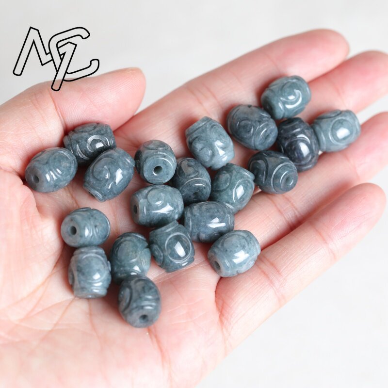 5PC 천연 블루 워터 옥 리플 버킷 비즈 DIY 팔찌 - Women Accessories Bracelet 리뷰 및 가격