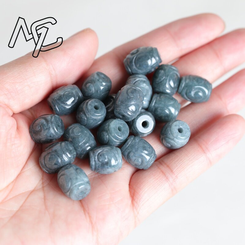 5PC 천연 블루 워터 옥 리플 버킷 비즈 DIY 팔찌 - Women Accessories Bracelet 리뷰 및 가격