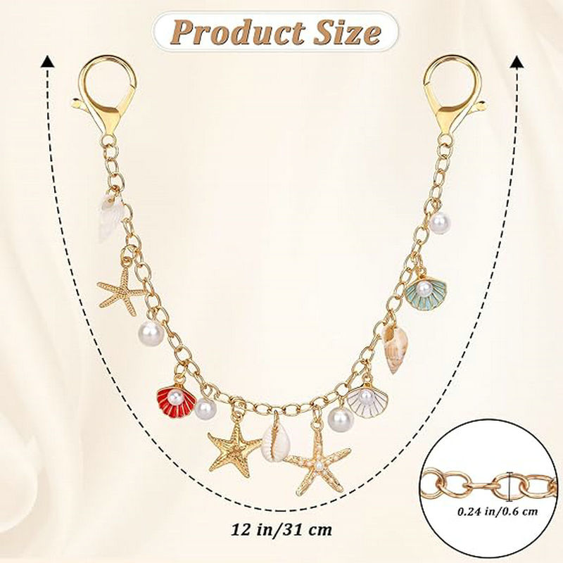 핸드백을위한 가방 매력 골든 키 체인 지갑 쉘 참 키  - Women Accessories Pack 리뷰 및 가격