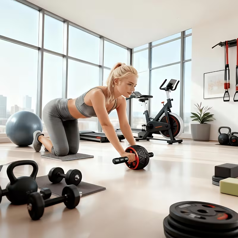 복근 롤러 휠 및 무릎 매트, 복부 및 코어 근력 강화 - Women'S Exercise Accessories 리뷰 및 가격