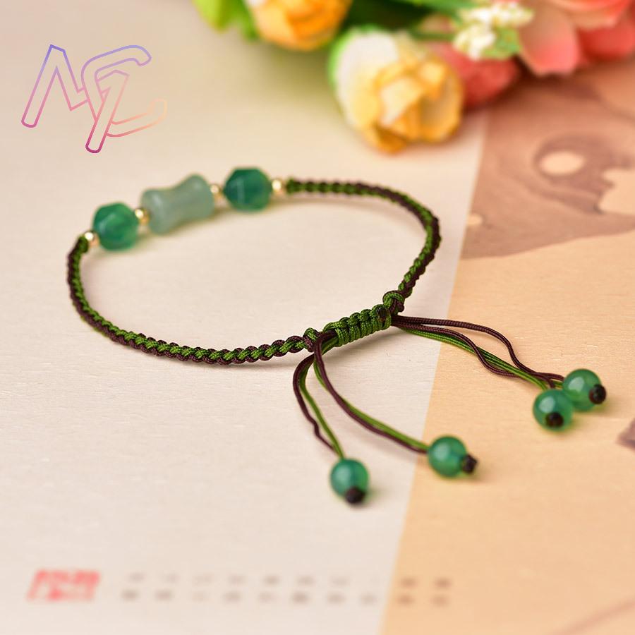 녹색 천연 옥 비즈 팔찌 여성을위한 패션 선물 팔찌 진 - Women Accessories Bracelet 리뷰 및 가격