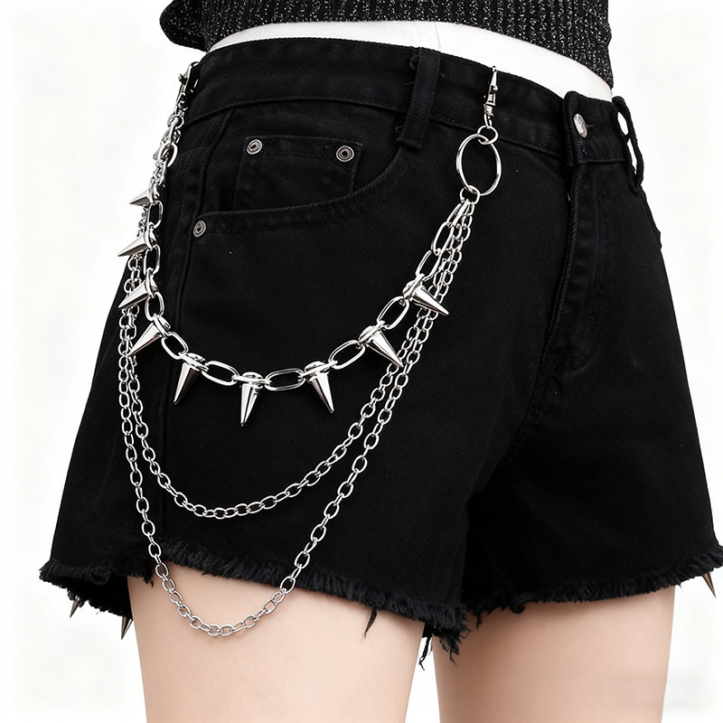 유니섹스 힙합 펑크 록 메탈 허리 체인 팬츠 키링 바지 - Wallet Chain Bag 리뷰 및 가격