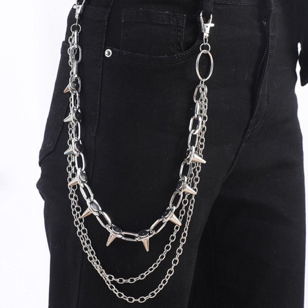 유니섹스 힙합 펑크 록 메탈 허리 체인 팬츠 키링 바지 - Wallet Chain Bag 리뷰 및 가격