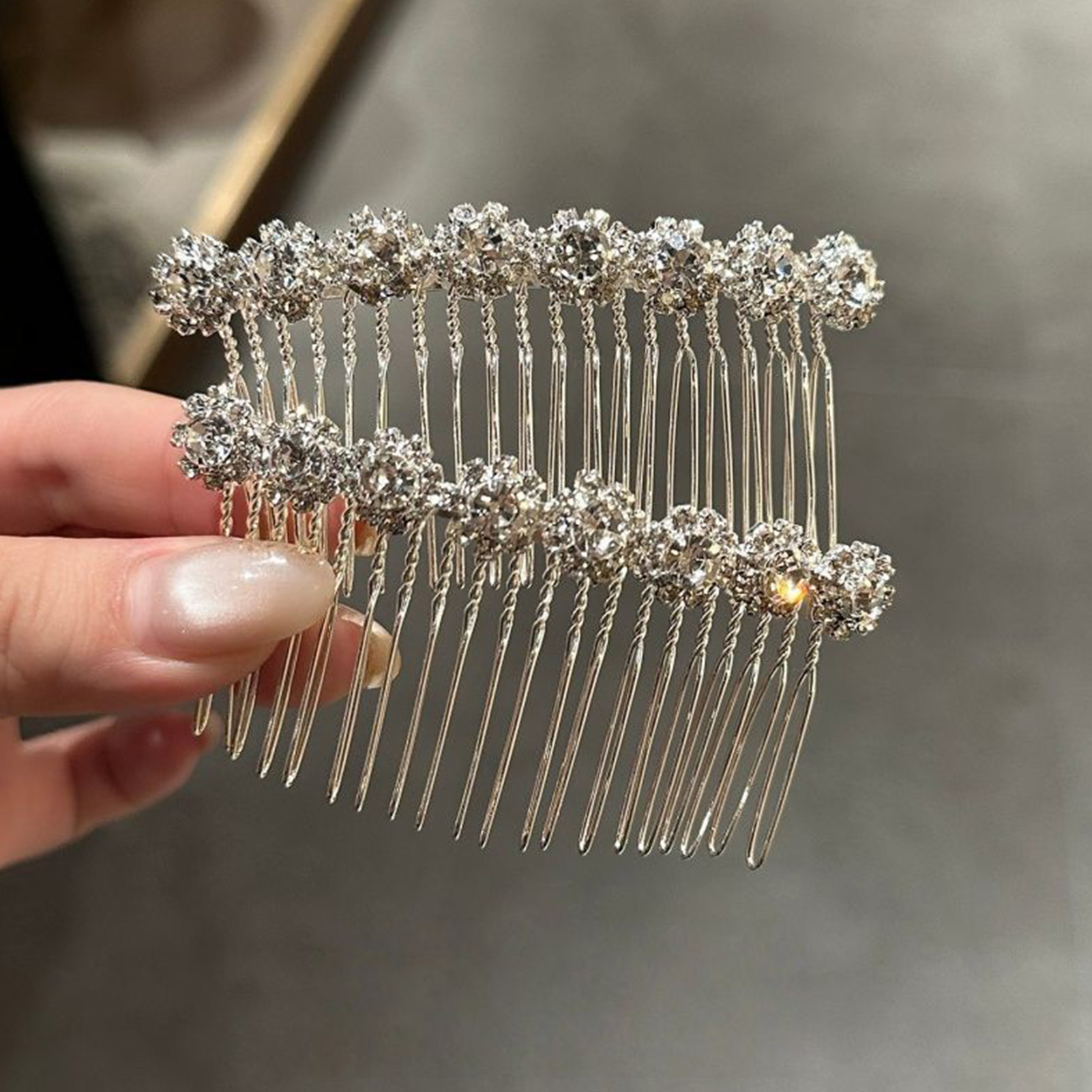 미니멀리스트 라인스톤 꽃 머리핀, 신부 웨딩 실버 컬러 - Pearl Hair Pin 리뷰 및 가격