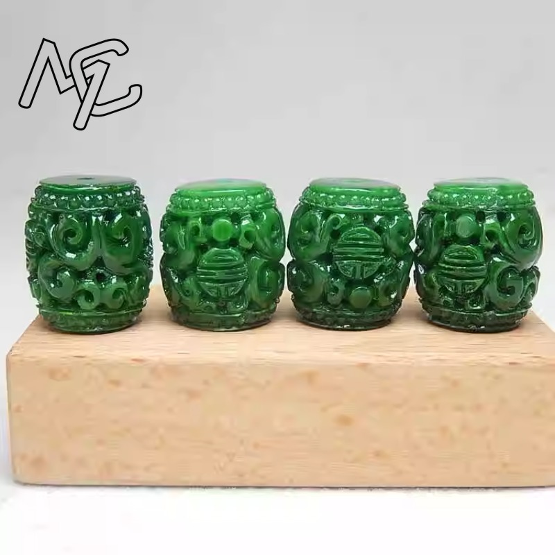 5pc 자연 녹색 옥 조각 구슬 DIY 팔찌 팔찌 매력 - Women Accessories Bracelet 리뷰 및 가격