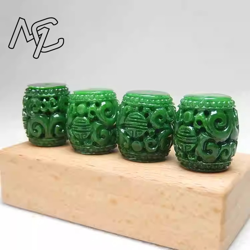5pc 자연 녹색 옥 조각 구슬 DIY 팔찌 팔찌 매력 - Women Accessories Bracelet 리뷰 및 가격