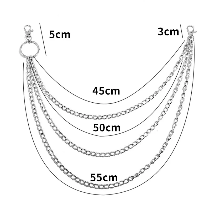 레이어 메탈 벨트 체인 펑크 훅 메탈 허리 지갑 키체인 - Wallet Chain Bag 리뷰 및 가격
