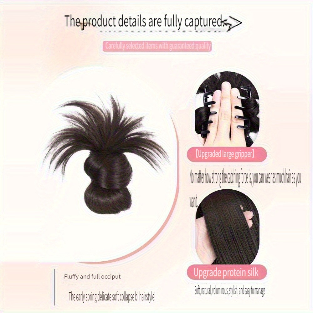 낮은 합성 롤빵 포니 테일 헤어 자연 푹신한 발톱 클립 - Women Accessories Pack 리뷰 및 가격