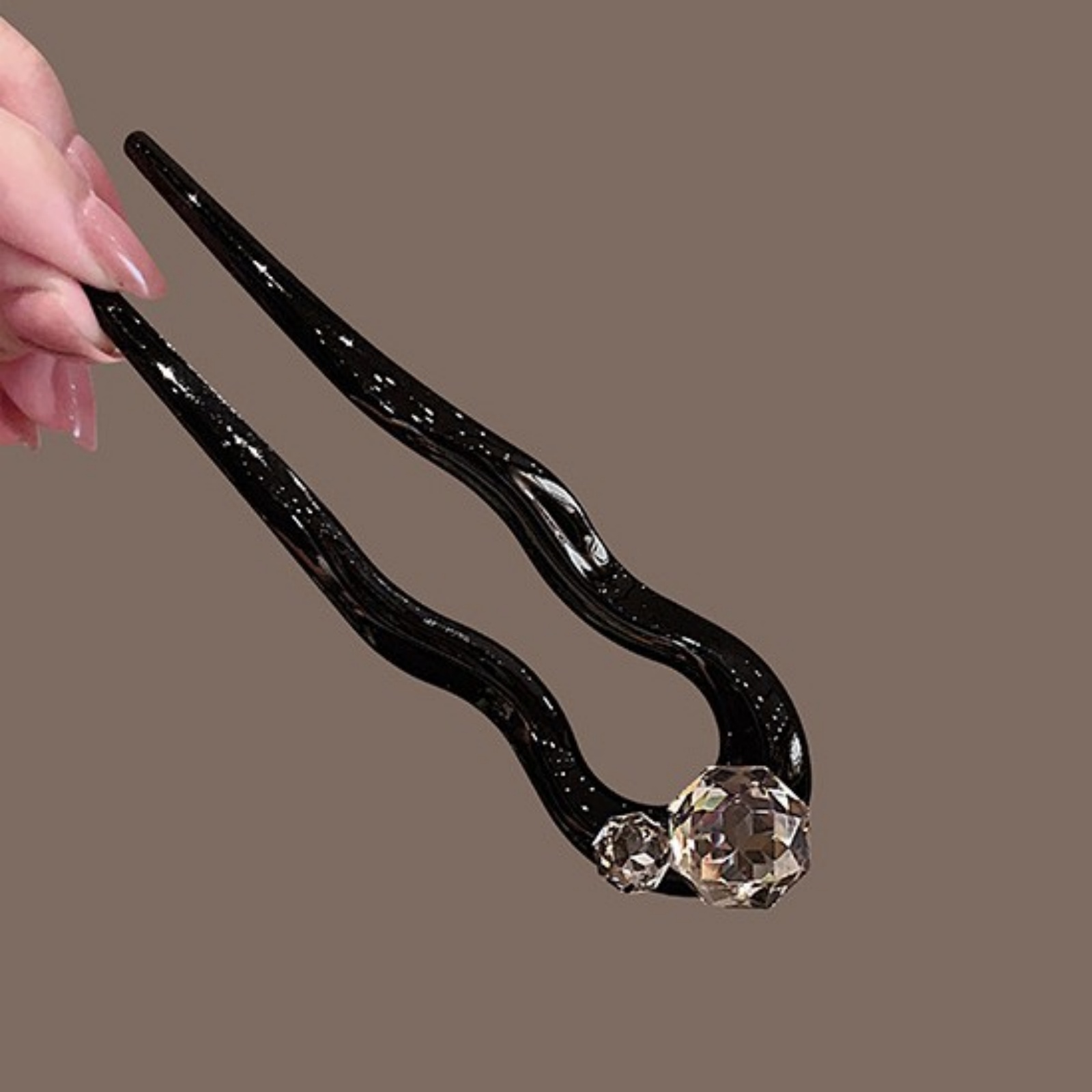 1PC 크리스탈 헤어 포크, 블랙 우아한 헤어 스틱,  - Pearl Hair Pin 리뷰 및 가격