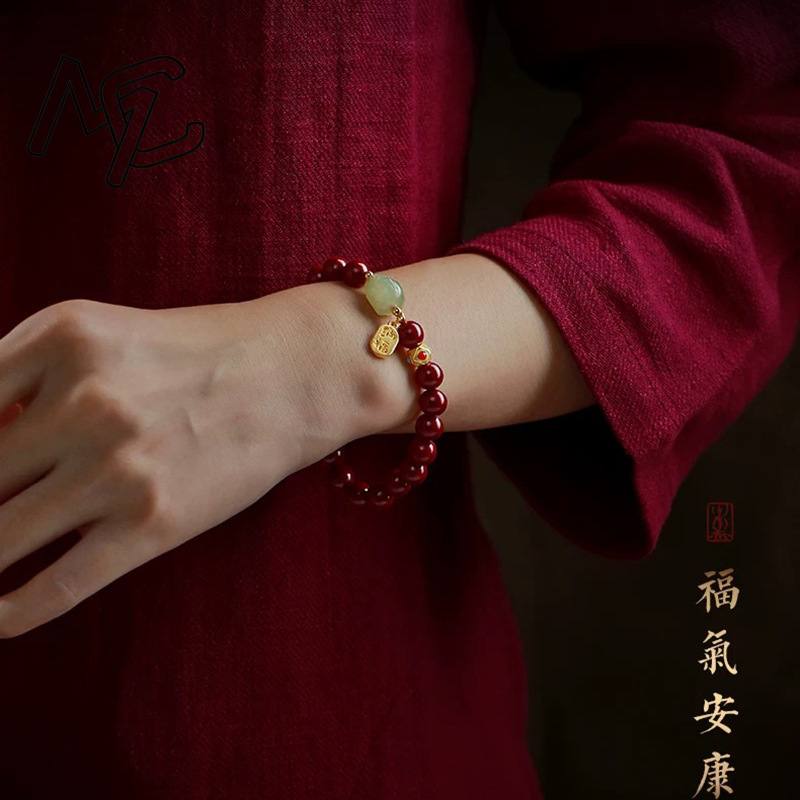 맞춤형 천연 레드 유기농 시나버 픽시우 팔찌 비즈 액세 - Women Accessories Bracelet 리뷰 및 가격