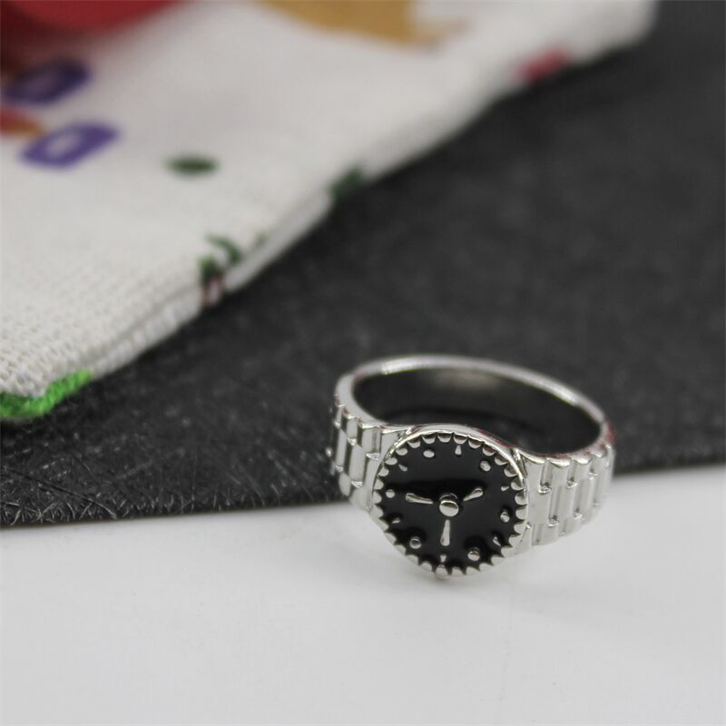 비즈니스 스타일의 검은색 에나멜 소재 반지, 여성 및  - Women'S Accessories To Wear With Watch 리뷰 및 가격