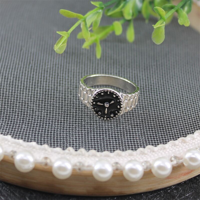 비즈니스 스타일의 검은색 에나멜 소재 반지, 여성 및  - Women'S Accessories To Wear With Watch 리뷰 및 가격