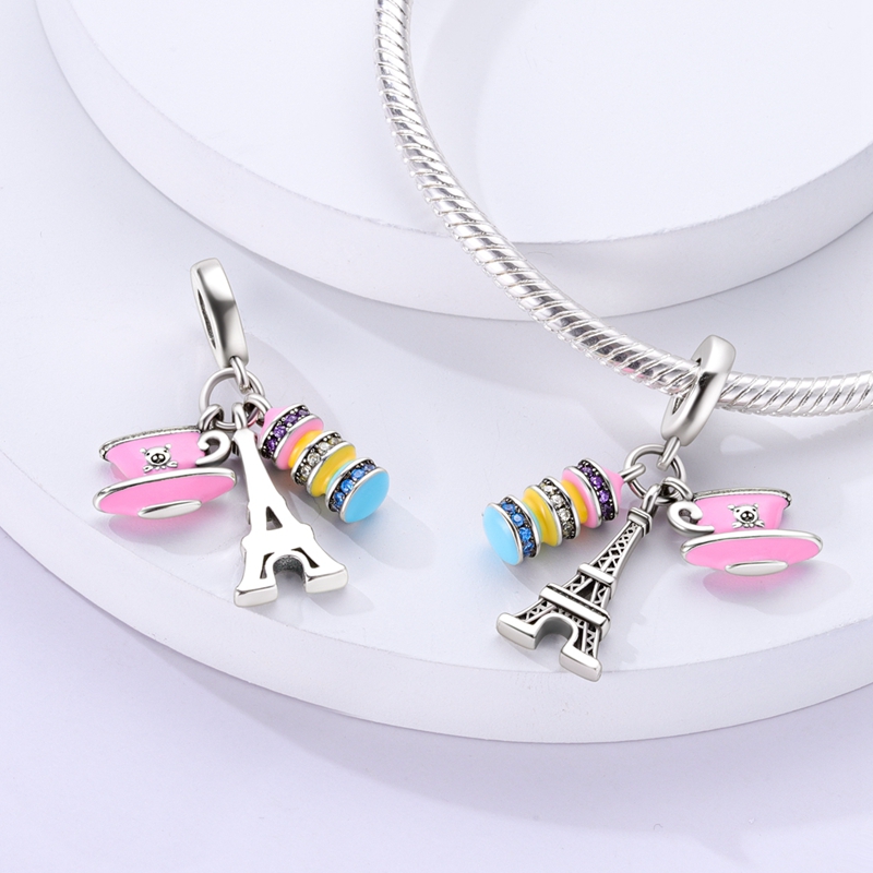 실버 도금 매력 비즈 이어폰 펜던트 컵 자매 매달려 맞 - Women Accessories Pandora 리뷰 및 가격