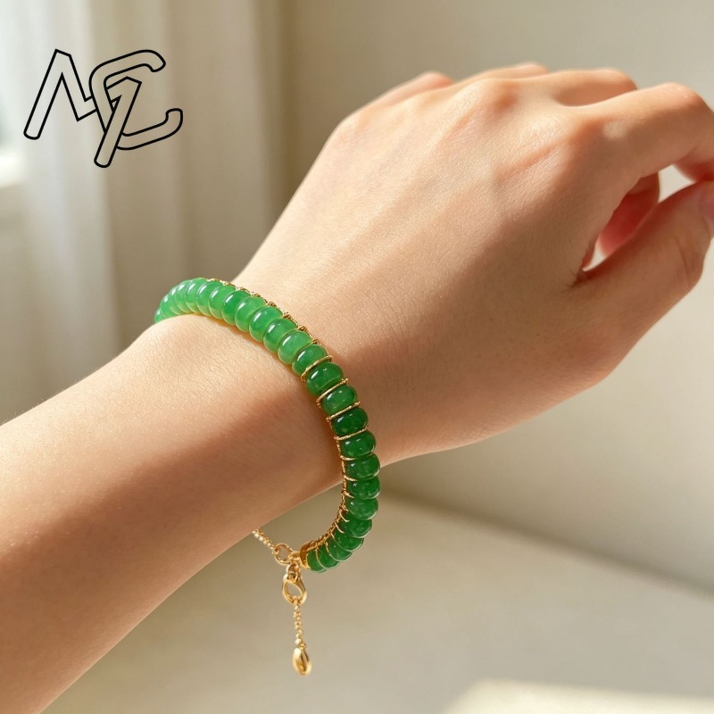 천연 건조된 푸른색 옥 구슬로 만든 계산기 모양 팔찌, - Women Accessories Bracelet 리뷰 및 가격