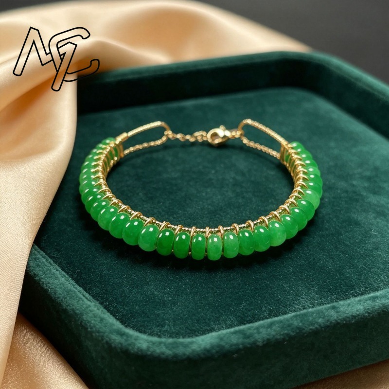 천연 건조된 푸른색 옥 구슬로 만든 계산기 모양 팔찌, - Women Accessories Bracelet 리뷰 및 가격