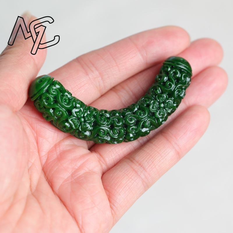 1pc 천연 녹색 옥 드래곤 벤딩 스트립 DIY 팔찌  - Women Accessories Bracelet 리뷰 및 가격