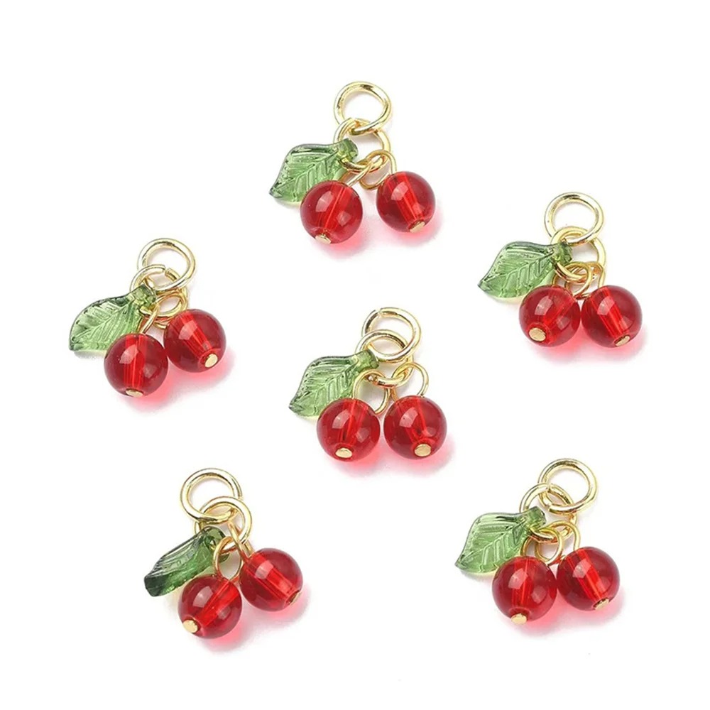 10 팩 18x18mm 멀티 모양 3D 레드 체리 아크 - Women Accessories Pack 리뷰 및 가격
