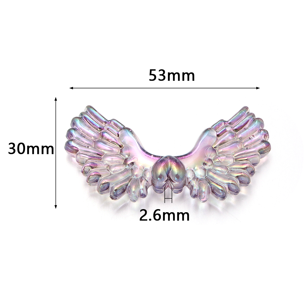 5개/세트 AB 컬러 천사 날개 아크릴 비즈 세로 구멍 - Women Accessories Pack 리뷰 및 가격
