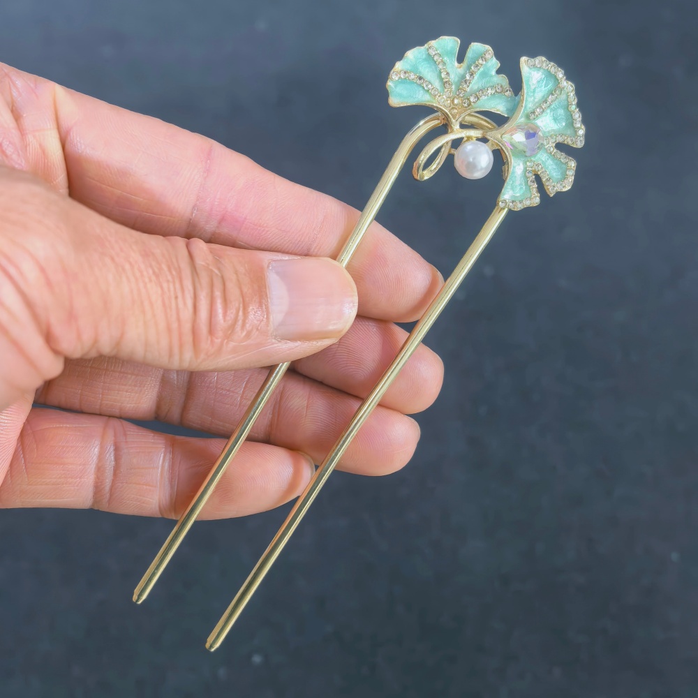 여성용 빈티지 꽃무늬 나비 머리핀, 금속 U자형 헤어핀 - Pearl Hair Pin 리뷰 및 가격